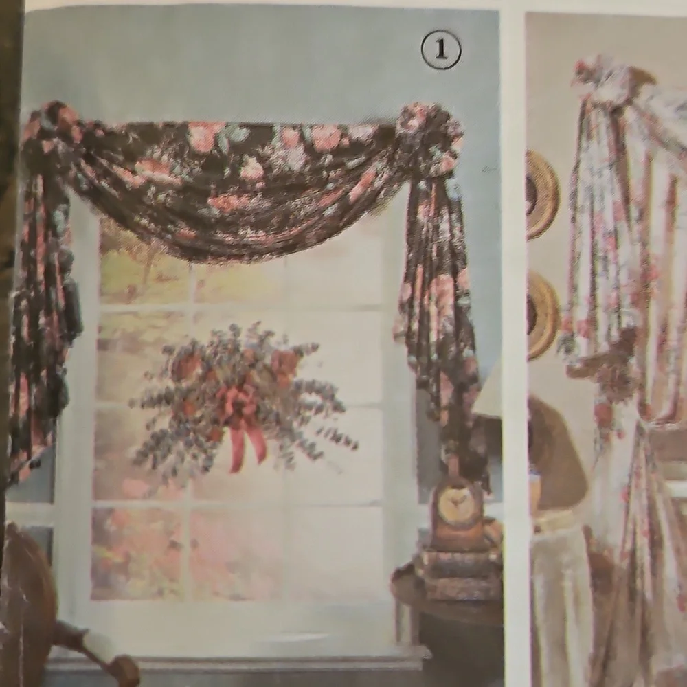 Simplicity Jiffy 6 Pack 7721 Pattern Curtains Drapery Window Topper Treatments